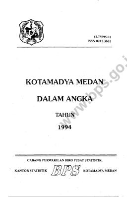 Medan Municipality In Figures 1994