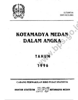 Medan Municipality In Figures 1996