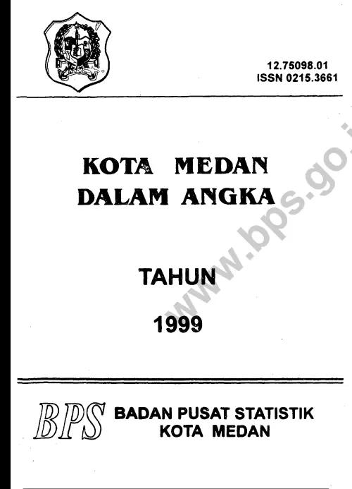 Medan Municipality In Figures 1999